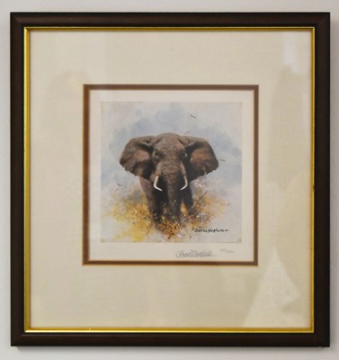 Lot 259 - FORMER BRISTOL ZOO GARDENS - DAVID SHEPHERD (1931-2017) - ELEPHANT - SIGNED PRINT