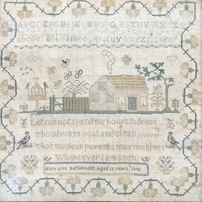 Lot 333 - 19TH CENTURY VICTORIAN NEEDLEWORK SAMPLER