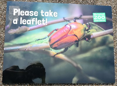 Lot 266 - FORMER BRISTOL ZOO GARDENS - ORIGINAL 'PLEASE TAKE A LEAFLET' SIGNS