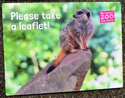Lot 266 - FORMER BRISTOL ZOO GARDENS - ORIGINAL 'PLEASE TAKE A LEAFLET' SIGNS