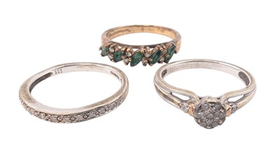 Lot 431 - THREE 9CT GOLD GEM SET RINGS