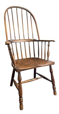 Lot 404 - 19TH CENTURY VICTORIAN BEECH & ELM WINDSOR COMBE BACK ARMCHAIR