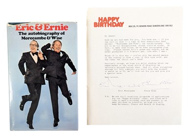 Lot 16 - MORECAMBE & WISE - AUTOGRAPHED AUTOBIOGRAPHY & LETTER