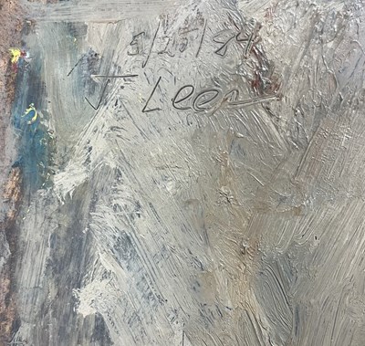 Lot 10 - JOHN LEES (B. 1943) - OIL ON BOARD PORTRAIT PAINTING OF CHRISTOPHER CABOT, 1984