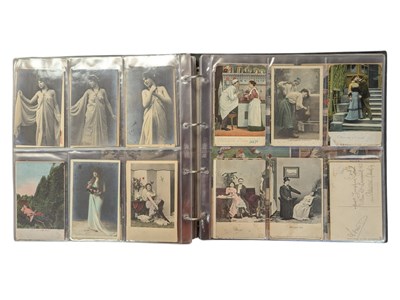 Lot 158 - COLLECTION OF EARLY 20TH CENTURY DUTCH LADY PORTRAIT GREETING POSTCARDS & MORE