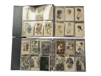 Lot 158 - COLLECTION OF EARLY 20TH CENTURY DUTCH LADY PORTRAIT GREETING POSTCARDS & MORE