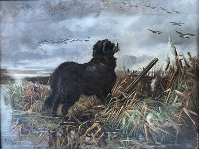 Lot 413 - WILLIAM PERRING HOLLYER (1834-1922) - 19TH CENTURY OIL ON CANVAS HUNTING PAINTING