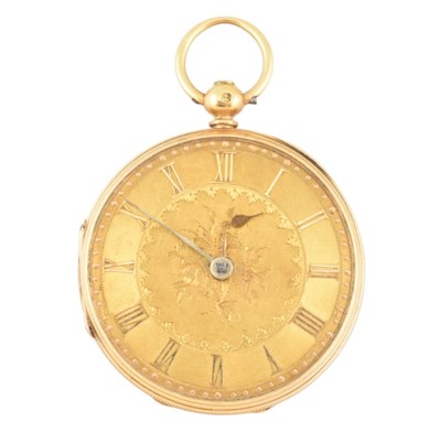Lot 232 - 19TH CENTURY VICTORIAN 18CT GOLD POCKET WATCH CIRCA 1866