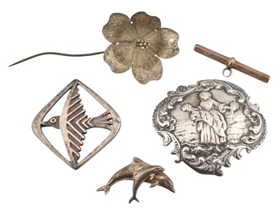 Lot 567 - COLLECTION OF SILVER & WHITE METAL JEWELLERY