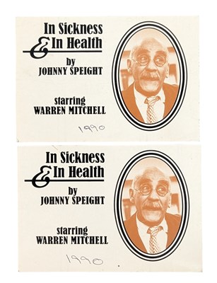 Lot 63 - IN SICKNESS & IN HEALTH (BBC SITCOM) - TWO ORIGINAL RECORDING TICKETS