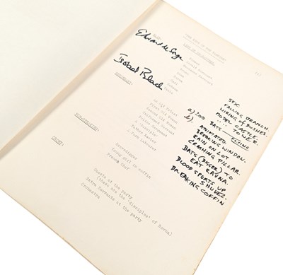 Lot 10 - THE KISS OF THE VAMPIRE (1963) - HAMMER HORROR - ORIGINAL SCRIPT