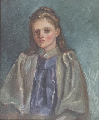 Lot 81 - UNKNOWN (20TH CENTURY) - UNTITLED OIL ON CANVAS PORTRAIT OF YOUNG GIRL