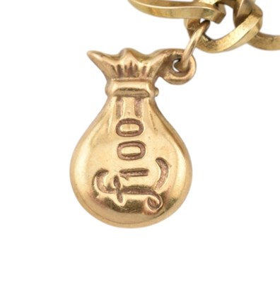 Lot 3 - HALLMARKED 9CT GOLD CHARM BRACELET