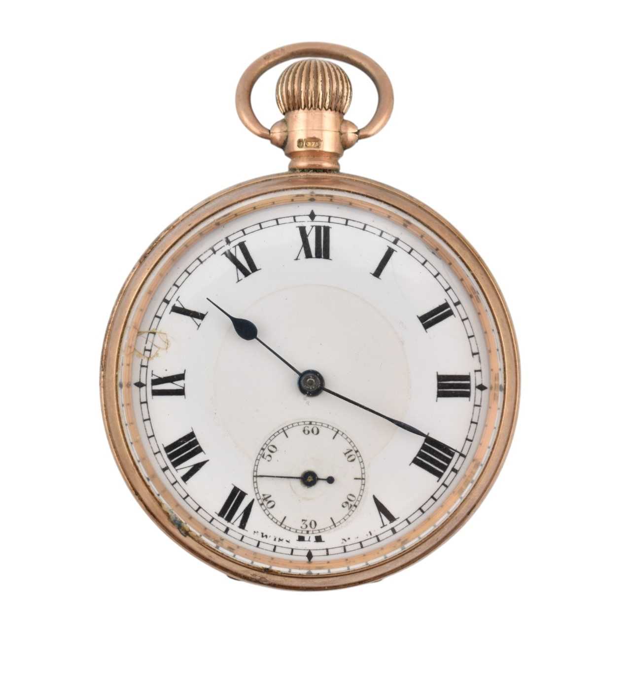 Lot 56 - HALLMARKED 9CT GOLD POCKET WATCH