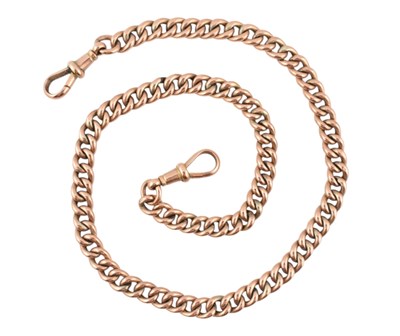 Lot 96 - 9CT GOLD WATCH CHAIN & SWIVEL FOB