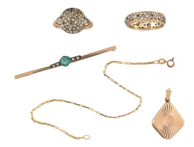 Lot 236 - COLLECTION OF 9CT GOLD & SILVER JEWELLERY