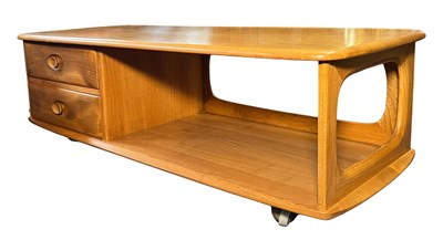 Lot 36 - LUCIAN ERCOLANI X ERCOL - MINERVA - 1970S ELM COFFEE LOW TABLE