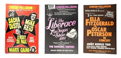 Lot 94 - MUSIC POSTERS - VINTAGE LONDON PALLADIUM MUSIC POSTERS