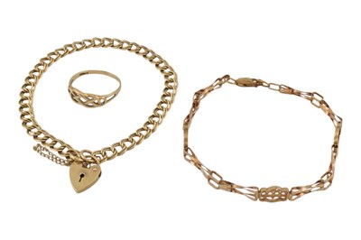 Lot 438 - COLLECTION OF 9CT GOLD JEWELLERY.