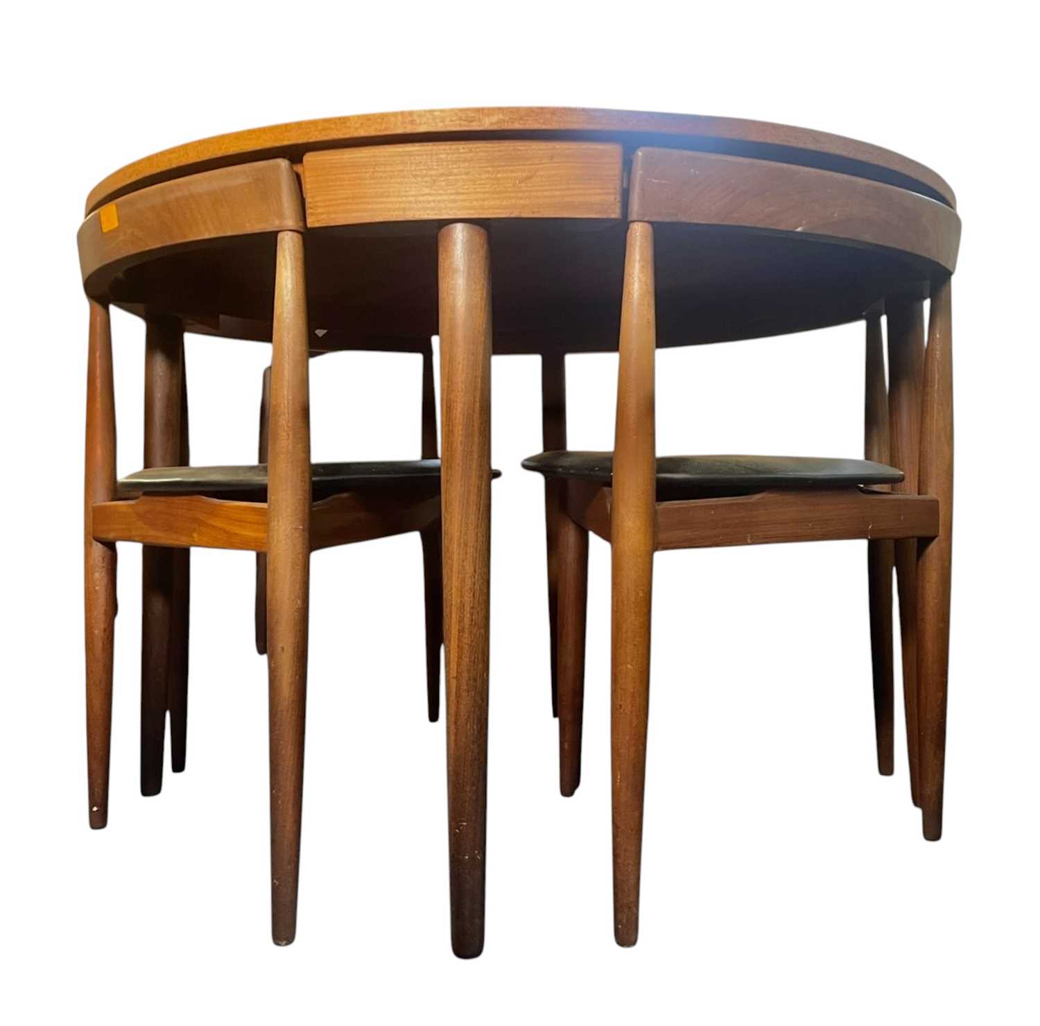 Lot 45 - HANS OLSEN FOR FREM ROJLE - ROUNDETTE - RETRO DANISH TEAK TABLE AND CHAIRS