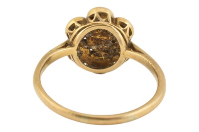 Lot 64 - 18CT GOLD & PEARL CLUSTER RING