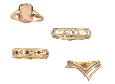 Lot 407 - COLLECTION OF 9CT GOLD RINGS