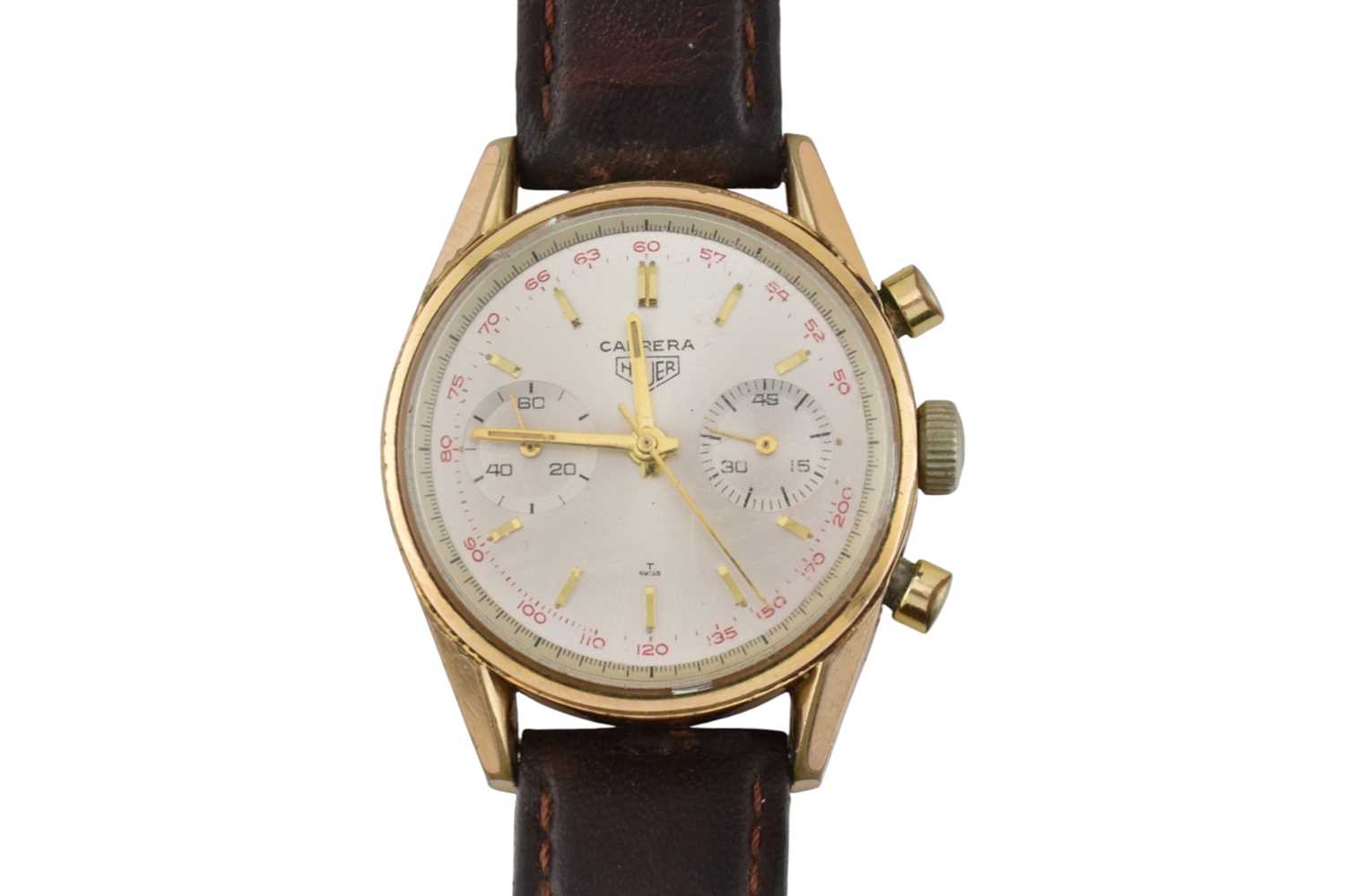 Lot 26 - VINTAGE CARRERA HEUER GOLD PLATED WRISTWATCH