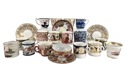 Lot 103 - COLLECTION OF ENGLISH & EXPORT EARLY TO MID 19TH CENTURY FINE BONE CHINA CUPS