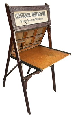 Lot 332 - LATE 19TH/EARLY 20TH CENTURY AMERICAN CHAUTAUQUA KINDERGARTEN DRAWING BOARD/DESK