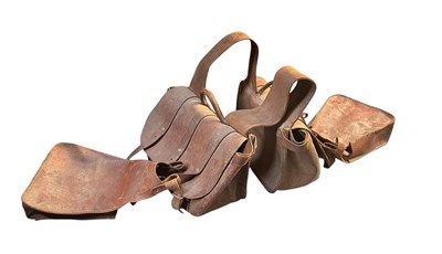 Lot 522 - SHOOTING ACCESSORIES - SELECTION OF LEATHER HUNTING BAGS