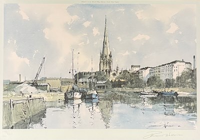 Lot 66 - EDWARD WESSON (1910-1983) - UNTITLED BRISTOL HARBOUR