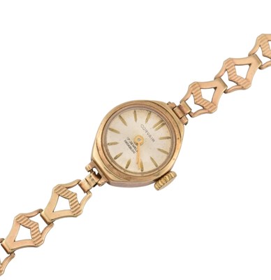Lot 480 - HALLMARKED 9CT GOLD CORVAIR 17 JEWEL INCABLOC WRISWATCH