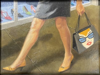 Lot 22 - LAWRENCE MCADAMS (CONTEMPORARY) - DON'T LOOK - OIL ON CANVAS