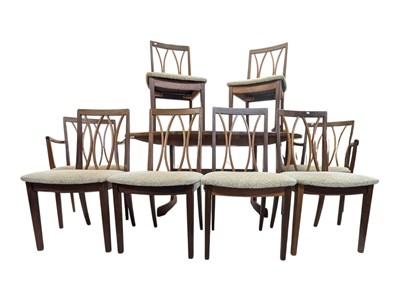 Lot 556 - MID CENTURY TEAK DINING TABLE & CHAIRS
