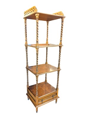 Lot 947 - 19TH CENTURY REVIVAL MAHOGANY WHATNOT ETAGERE