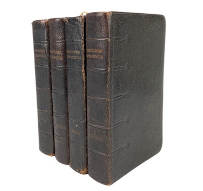 Lot 66 - RELIGIOUS - 1920 BREVIARIUM MONASTICUM, PAULI V. ET URBANI VIII. IN FOUR VOLUMES, LEATHER-BOUND