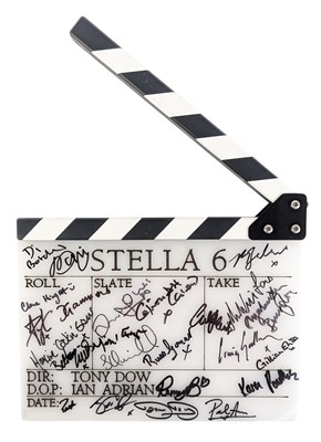 Lot 130 - STELLA (BBC COMEDY DRAMA 2012-2017) - FULL CAST SIGNED CLAPPERBOARD