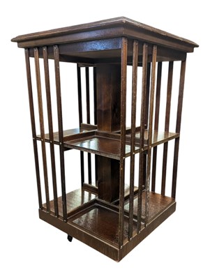Lot 783 - EDWARDIAN REVOLVING MAHOGANY BOOKCASE