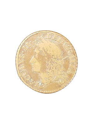 Lot 32 - 1690 JUNE JAMES II GUNMONEY HALF CROWN