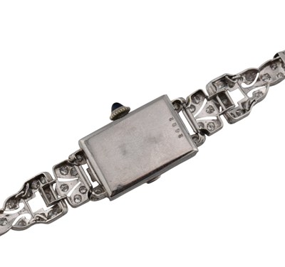Lot 38 - ART DECO PLATINUM & DIAMOND COCKTAIL WRISTWATCH