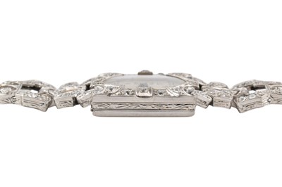 Lot 38 - ART DECO PLATINUM & DIAMOND COCKTAIL WRISTWATCH