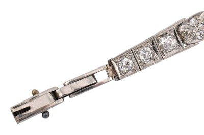 Lot 38 - ART DECO PLATINUM & DIAMOND COCKTAIL WRISTWATCH