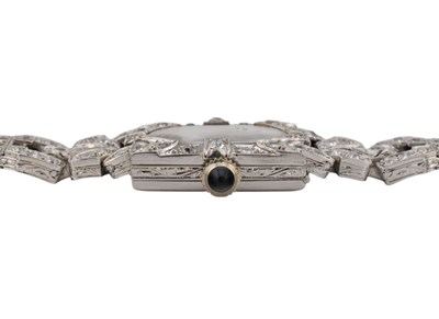 Lot 38 - ART DECO PLATINUM & DIAMOND COCKTAIL WRISTWATCH