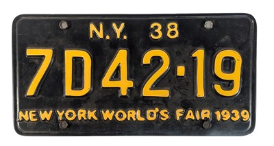 Lot 43 - DOCTOR WHO - THE ANGELS TAKE MANHATTAN - PROP LICENSE PLATE