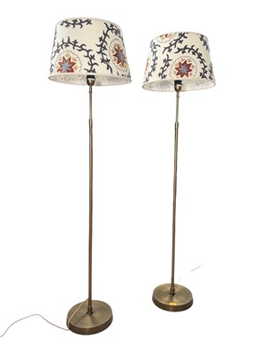 Lot 393 - PAIR OF MODERN INTERIOR DESIGNER STANDARD LAMPS