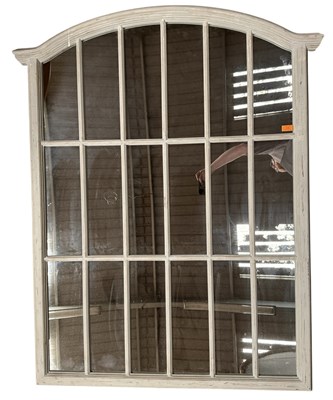 Lot 326 - ANNIEMO'S - WILTON PALE GREY FENCED MIRROR