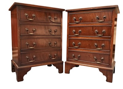 Lot 322 - PAIR OF VICTORIAN-STYLE BEDSIDE CHESTS