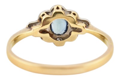 Lot 53 - ART DECO SAPPHIRE & DIAMOND RING