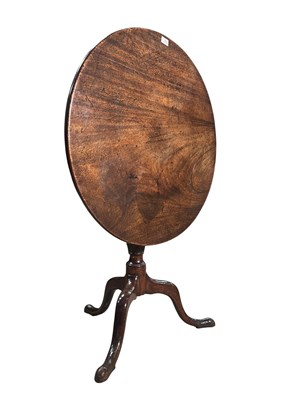 Lot 308 - 19TH CENTURY MAHOGANY TILT TOP OCCASIONAL/WINE TABLE