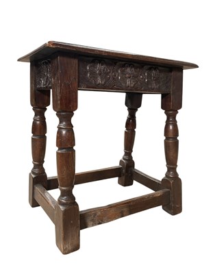 Lot 527 - 19TH CENTURY OAK WOOD JOINT STOOL